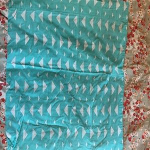 VS Pink Pillowcase rare discontinued blue triangles twin cotton